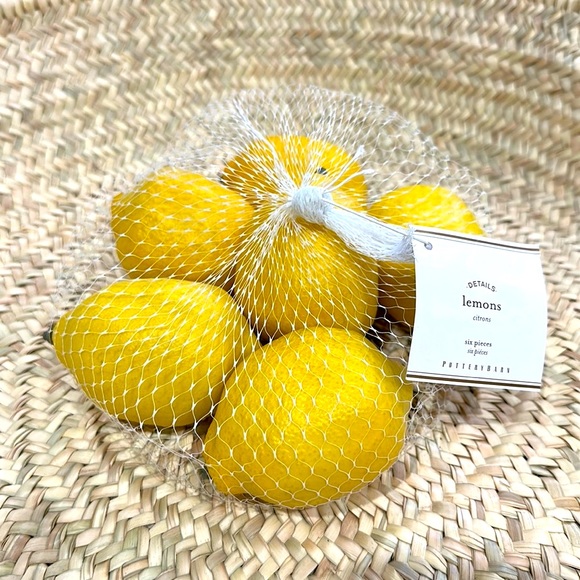 Pottery Barn Accents Nwt Pottery Barn Lemons Set Of 6 Large